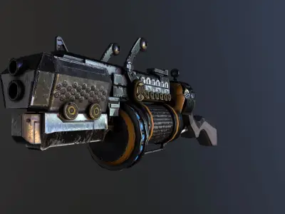 SCI-FI Rifle Low-poly 3D model order