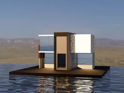 Modern house Free low-poly 3D model purchase