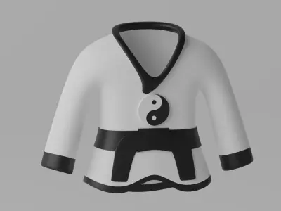 Kung Fu Tai Chi Uniform Suit 3D model