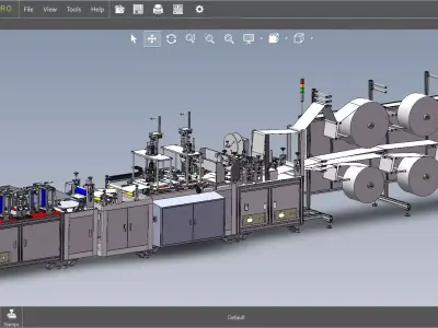 fully automatic -face mask machine 9 3D model