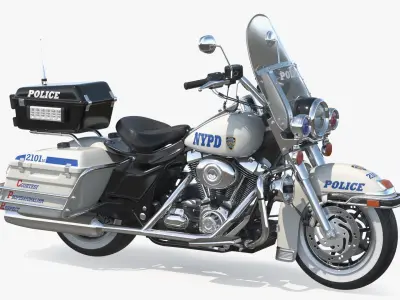 US NYPD Motorcycle Road King  purchase 3D model