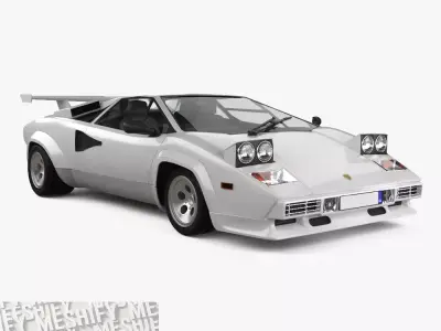 1985 Classic Wedge Supercar 3D model