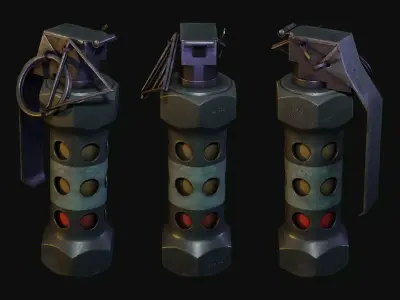 m84 grenade Low-poly 3D model purchase