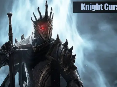 Knight Cursed Modular Game Ready Low-poly 3D model