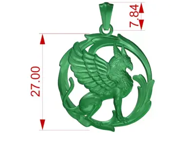 Griffin Pendant 3D model
