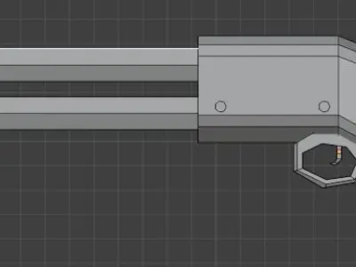 lowpoly shotgun Low-poly 3D model