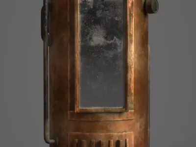 Old steampunk Boiler Low-poly 3D model