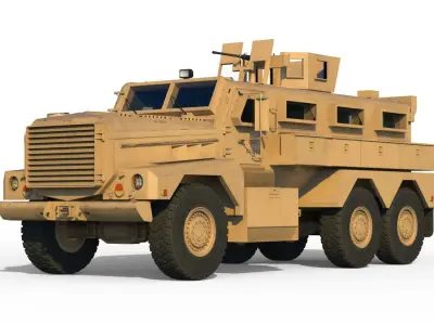 Cougar 6x6 MRAP 3D model by citizensnip