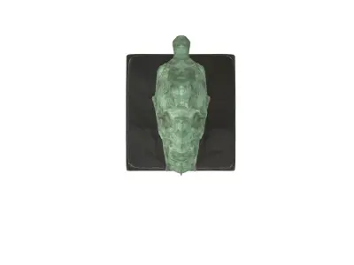 Seahorse statue Low-poly 3D model