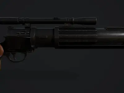 Boba Fetts Blaster EE 3 Carbine Low-poly 3D model