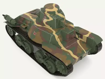 Tank Type 95 Ha-Go Low-poly 3D model