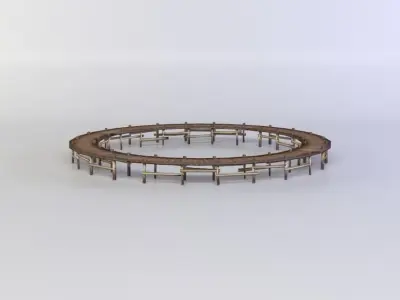 War circle Low-poly 3D model