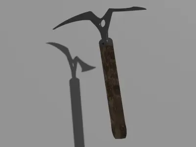 Pick-axe shovel Free 3D model