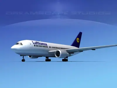 Boeing 767-100 Lufthansa 3D model