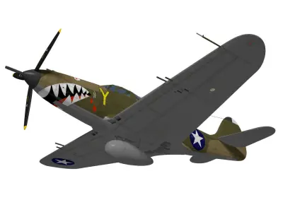 Bell P-400 Airacobra 3D model purchase