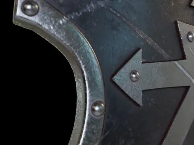 WORRIOR SHIELD 3D MODEL Low-poly 3D model