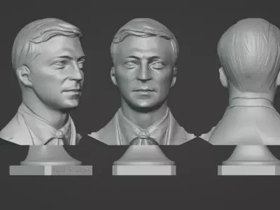 Volodymyr Zelensky 3D Printable Bust 3D print model