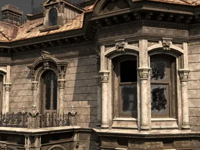 Old House Victorian Abandoned 3D model
