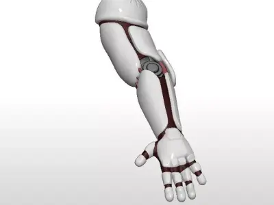 Cyborg Arm Left Hand Concept 3D model