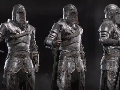 Knight Low-poly 3D model Low-poly 3D model