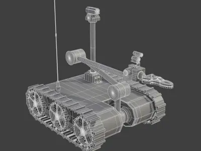 Bomb disposal EOD wheelbarrow robot 3D model