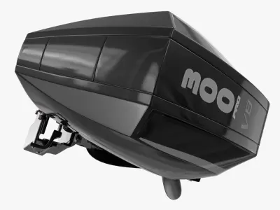  V8 Outboard Engine 300HP Black White 