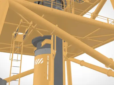 Sci fi platform 1 3D model