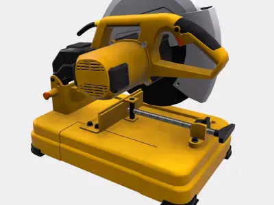 Electric Chop-Saw Machine Low Poly Low-poly 3D model