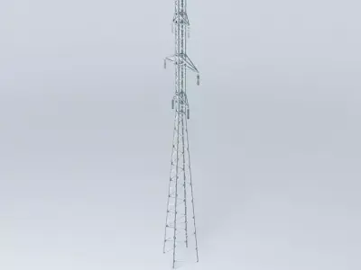 Transmission line tower 21 Strautu  Dzelzavas street Riga Latvia Free 3D model