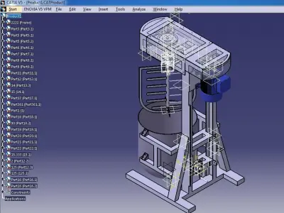 planetary mixer 3D model