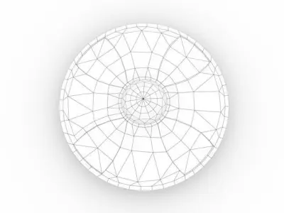 Shield Round Low-poly 3D model