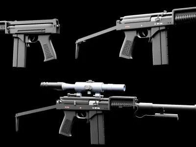 9a-91 airsoft Free 3D model