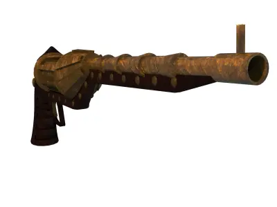 Steampunk Gun Free 3D model