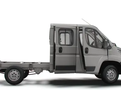 Citroen Jumper Chassis Truck CrCab 3450WB HQInterior 2023 3D model