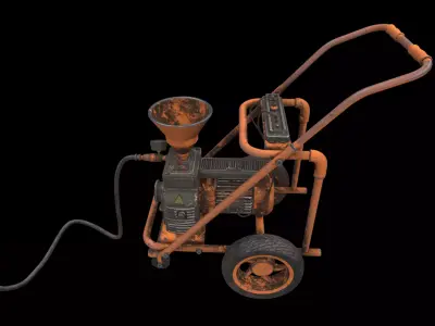 mobile compressor cart 3D model