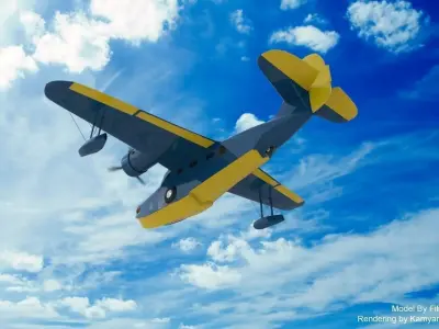 Grumman G-21 Goose Free 3D model