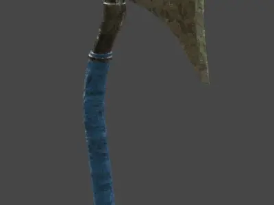 Dusty metal axe 3D model
