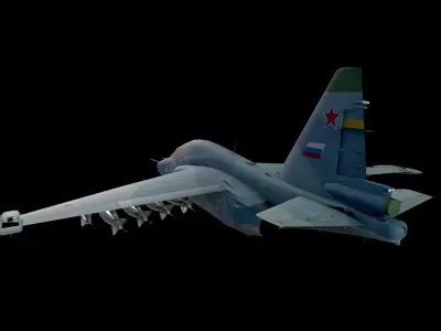 Su-25 Frogfoot Low-poly 3D model