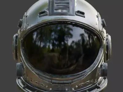 Futuristic Astronaut Explorer Helmet 3D Model Low-poly 3D model