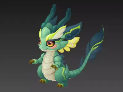 Cartoon version of Xiaolong Low-poly 3D model