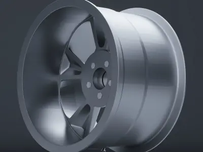US Wheels Retro Series 701 Low-poly 3D model