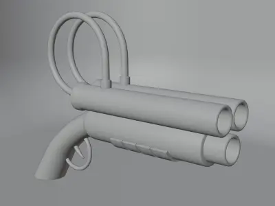 Fantasy Gun  Free low-poly 3D model
