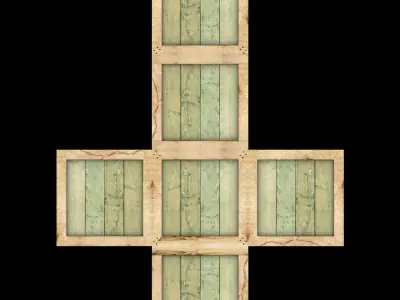 Wood Crate Free low-poly 3D model