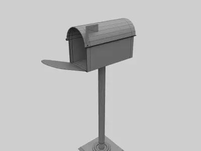 Christmas Letter Box Low-poly 3D model