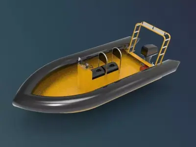 rigid inflatable boat  3D model
