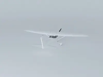 Template Cessna 152 Low Poly Free 3D model