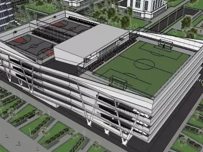 Sketchup Parking building PP1 3D model