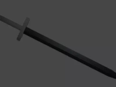 black sword Low-poly 3D model purchase