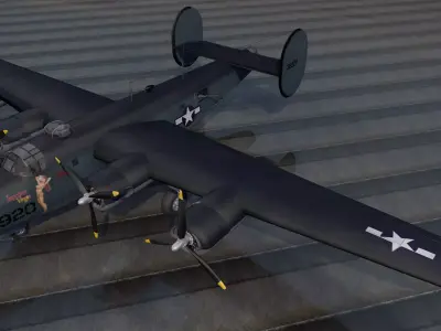 consolidated PB4Y-1 liberator 3D model by chipbasschao