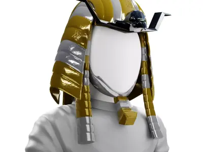 Pharaoh Eagle Hat 03 - SciFi Character Design Low-poly 3D model Low-poly 3D model